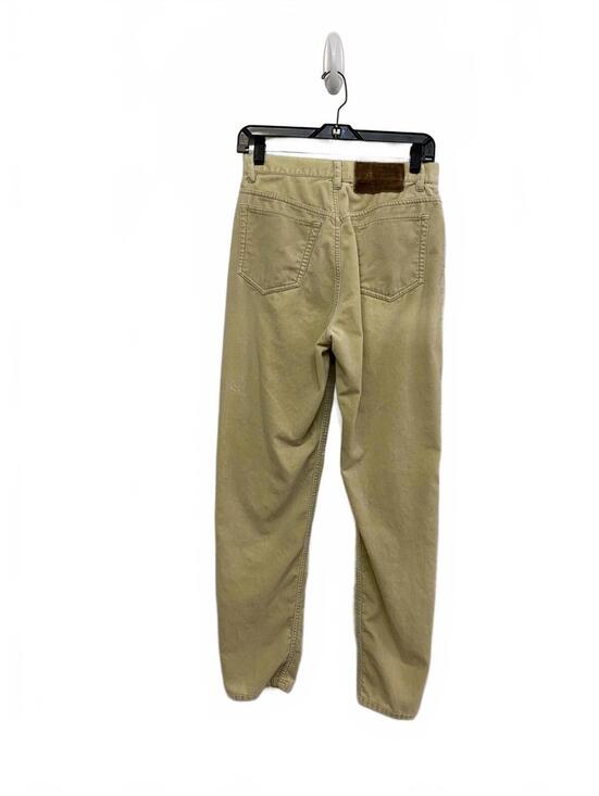 Vintage 90s Liz Claiborne Yellow Tan Velvet Soft Chamois Cotton Pants Size 8 28” - Picture 5 of 7